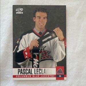 😊 _Pascal Leclaire Columbus Blue Jackets 2004 Pacific NHL Hockey Card #94_